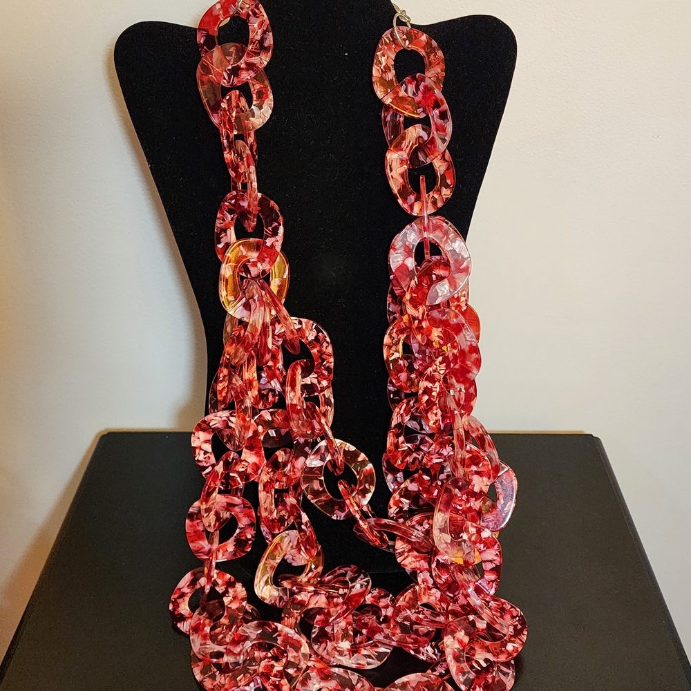 Vintage, Red Zaria Necklace By Sassy Jones.